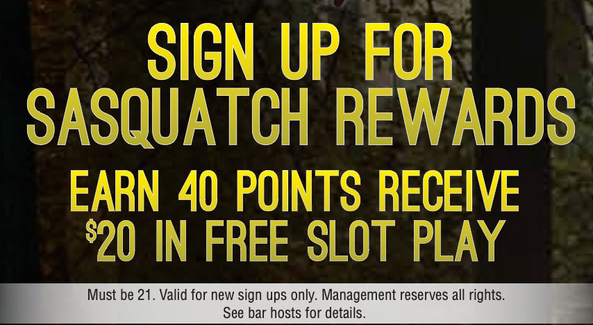 Sasquatch Rewards Signup