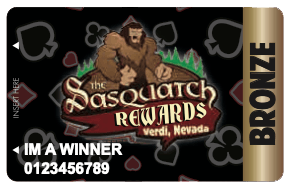 Sasquatch Bronze Rewards Card